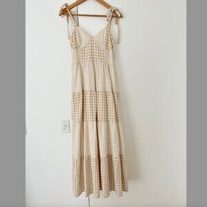 NWT Lost + Wander Plaid Gingham Maxi Dress / Size Small